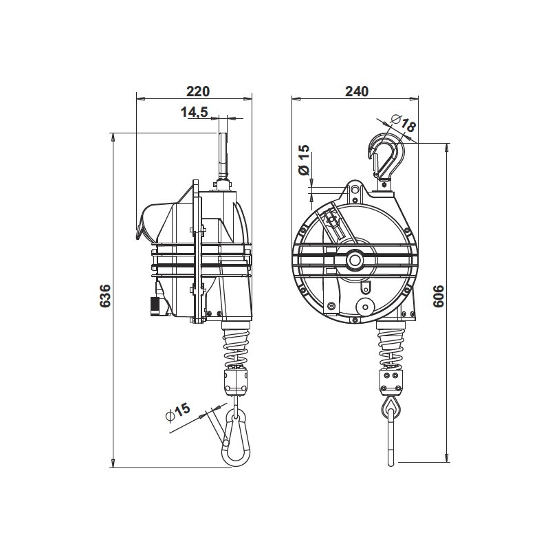 Equilibreur Tecna 9363 - Capacité de 20 à 25 kg