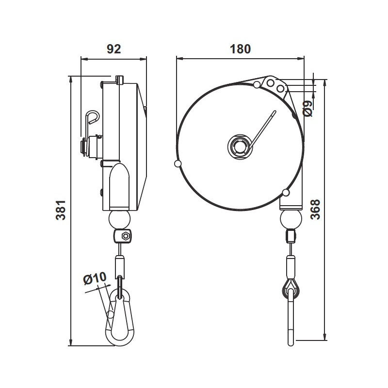 Equilibreur Tecna 9336NY - Capacité de 2 à 4 kg