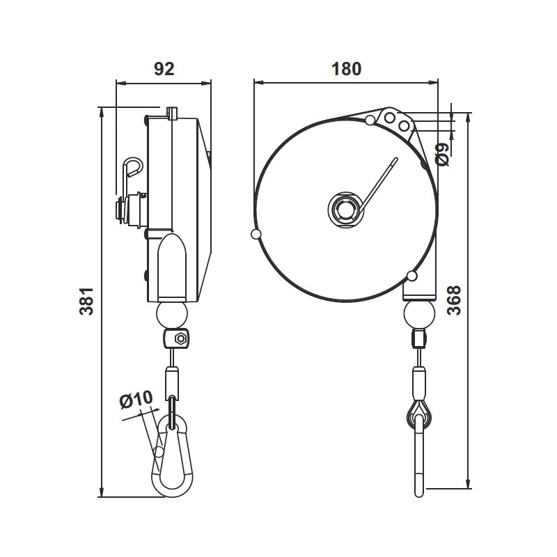 Equilibreur Tecna 9339 - Capacité de 8 à 10 kg