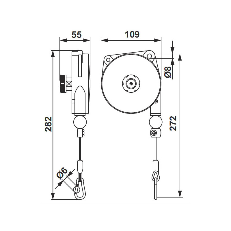 Equilibreur de charge Tecna 9303 - Capacité de 2 à 3 kg