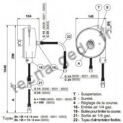 Equilibreur de charge avec tuyau 9200 - Capacité de 0,4 à 0,8 kg